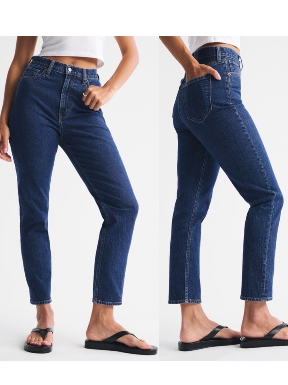 Abercrombie & Fitch The Ankle Straight Ultra High-Rise Denim Jeans 26
